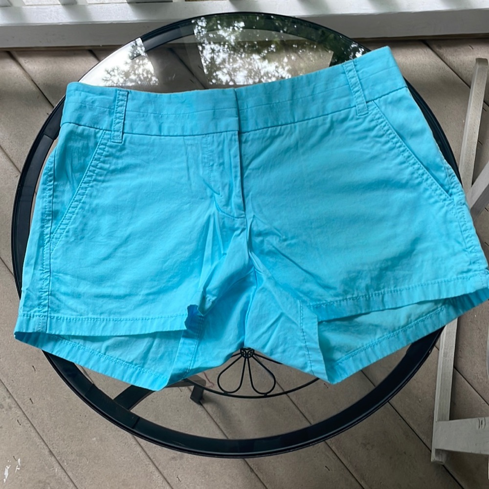 J Crew Womens Chino Bright Blue Size 0 100% Cotton